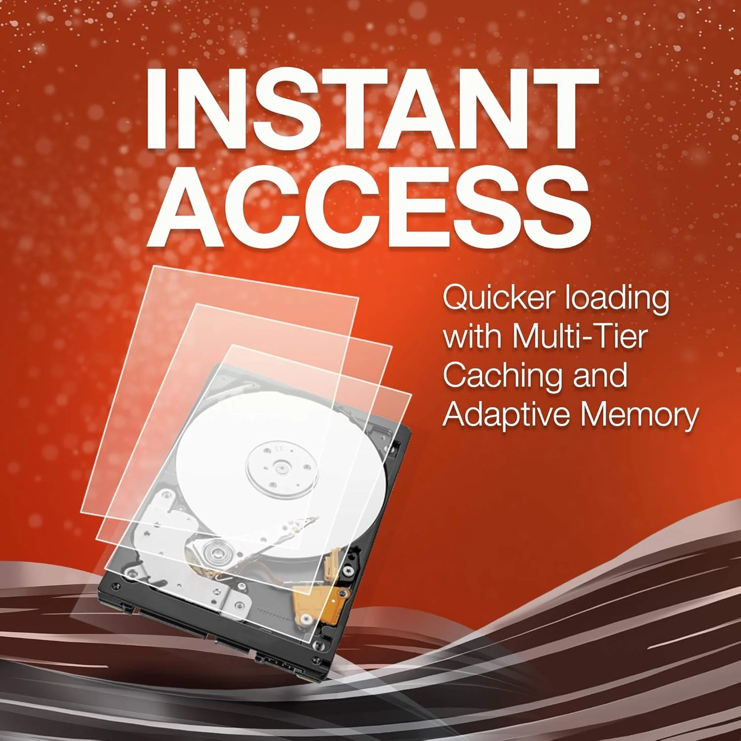 هارد دیسک هیبریدی Seagate FireCuda با ظرفیت 500 گیگابایت - درایو حالت جامد SSHD با عملکرد بالا - 2.5 اینچ SATA 6 Gb/s با حافظه کش 8 گیگابایتی شتاب‌دهنده فلش برای لپ‌تاپ و کامپیوتر گیمینگ (ST500LX025)