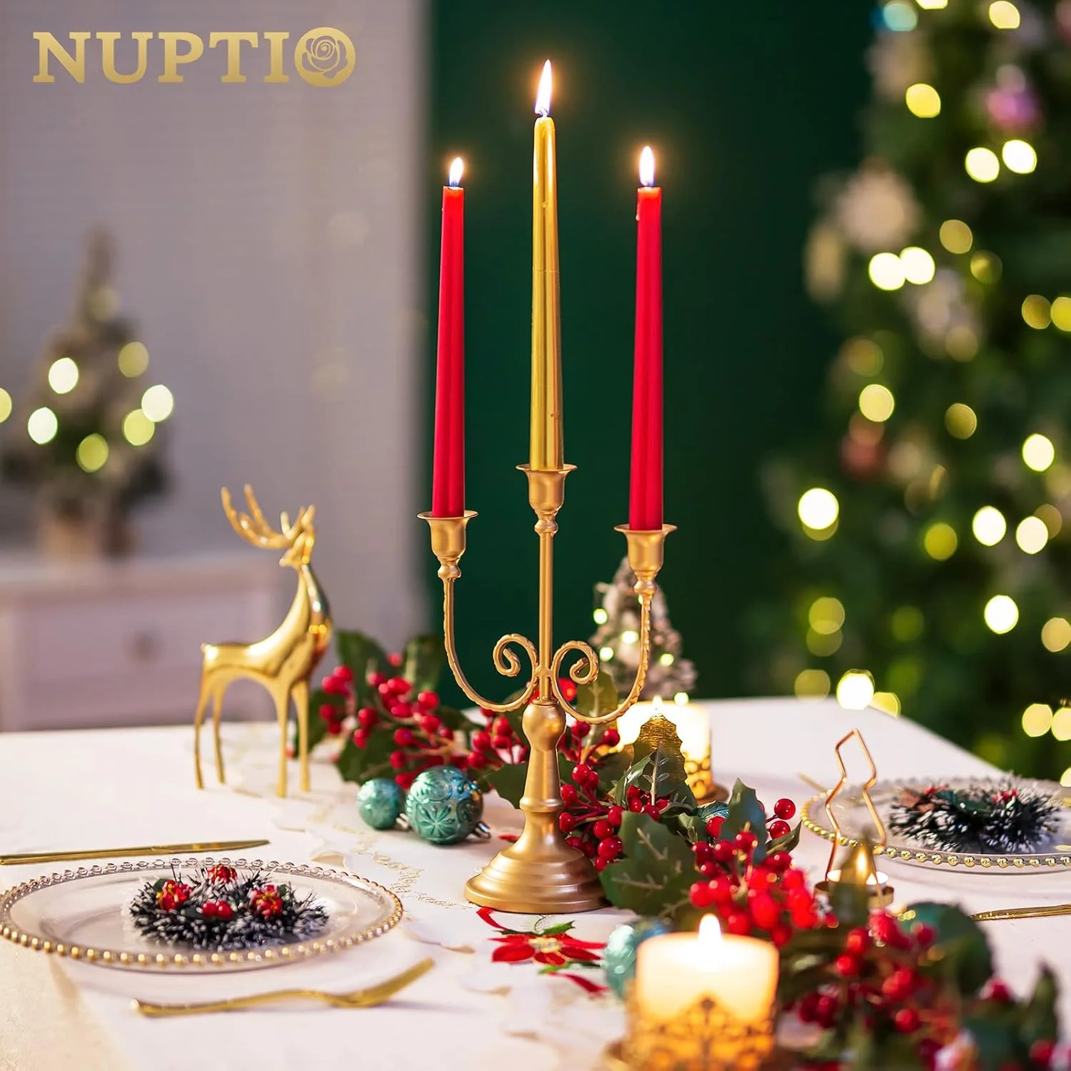 جاشمعی NUPTIO شمعدان های طلایی پایه شمعدان 2 عددی شمعدان های فلزی تزئینی جاشمعی برای شمع های مخروطی عروسی جشن تولد میز ناهار خوری دکوراسیون کریسمس 11 اینچی جاشمعی NUPTIO شمعدان های طلایی پایه شمعدان 2 عددی شمعدان های فلزی تزئینی جاشمعی برای شمع های مخروطی عروسی جشن تولد میز ناهار خوری دکوراسیون کریسمس 11 اینچی