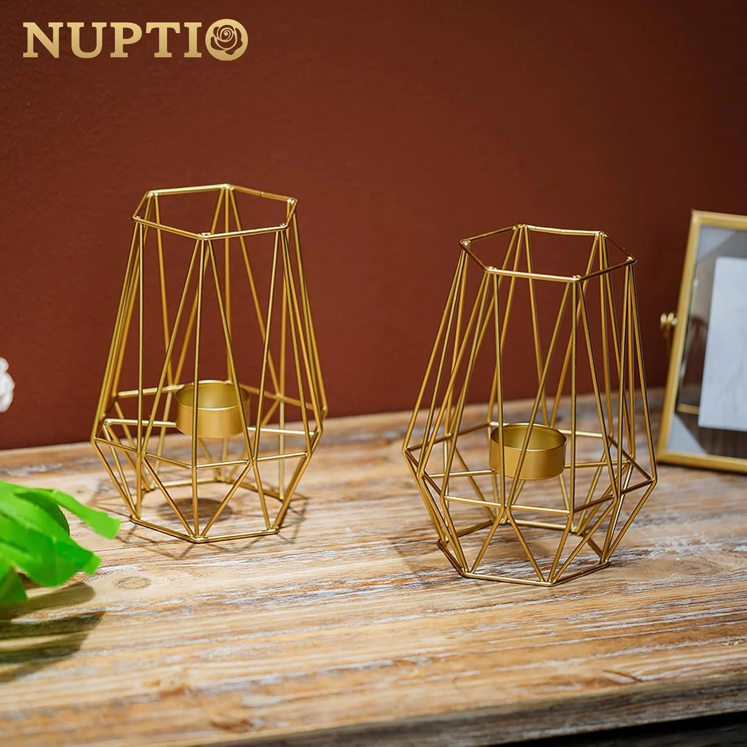ست 2 عددی جا شمعی وارمر فلزی شش ضلعی با طراحی هندسی NUPTIO، جا شمعی وارمر توخالی آهنی برای دکوراسیون منزل عروسی وینتیج، جا شمعی طلایی کریسمس (L + L) ست 2 عددی جا شمعی وارمر فلزی شش ضلعی با طراحی هندسی NUPTIO، جا شمعی وارمر توخالی آهنی برای دکوراسیون منزل عروسی وینتیج، جا شمعی طلایی کریسمس (L + L)