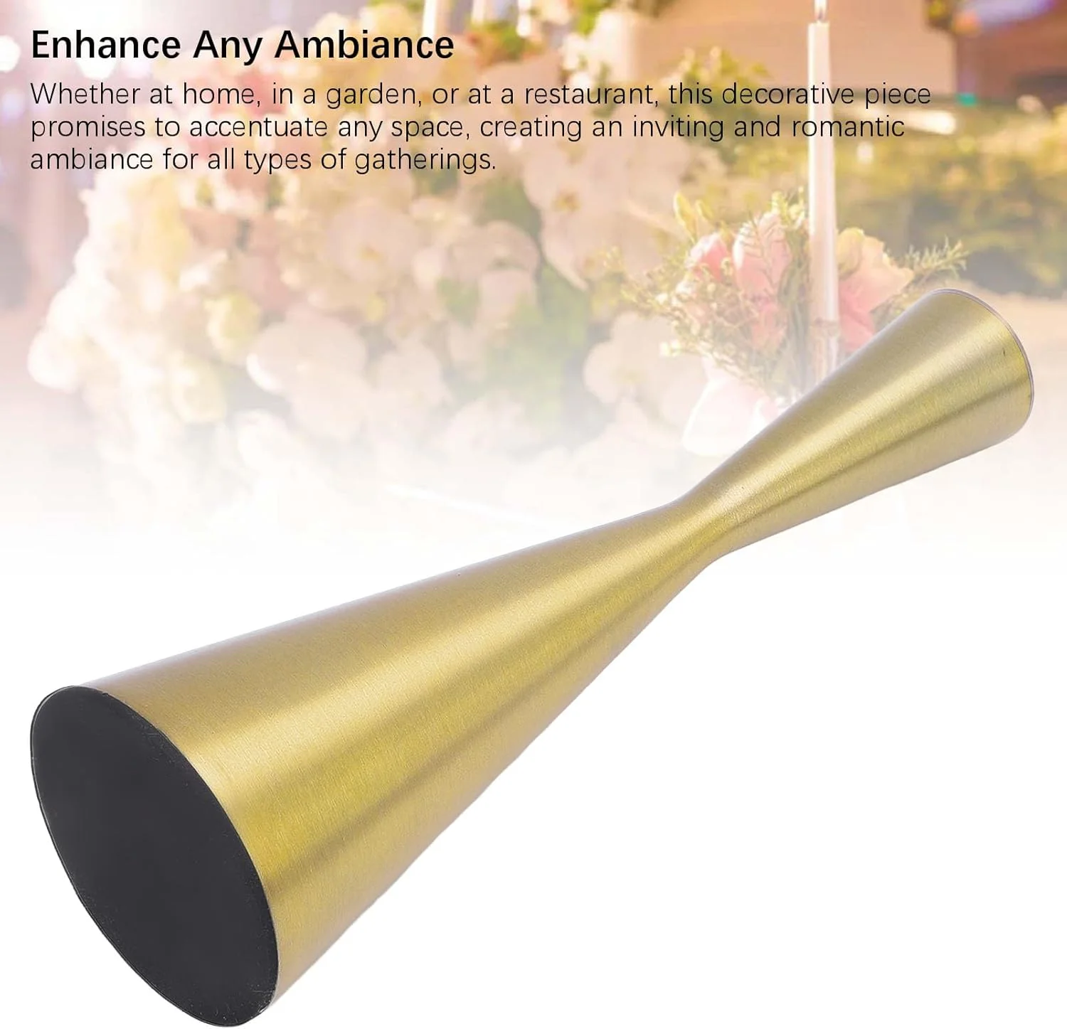 جاشمعی هندسی طلایی آلومینیومی بلند برای رویدادهای عاشقانه، عروسی ها، مهمانی ها، ظرافت اروپایی و درخشش درخشان، طراحی شیک (S 6 X 19cm / 2.36 X جاشمعی هندسی طلایی آلومینیومی بلند برای رویدادهای عاشقانه، عروسی ها، مهمانی ها، ظرافت اروپایی و درخشش درخشان، طراحی شیک (S 6 X 19cm / 2.36 X