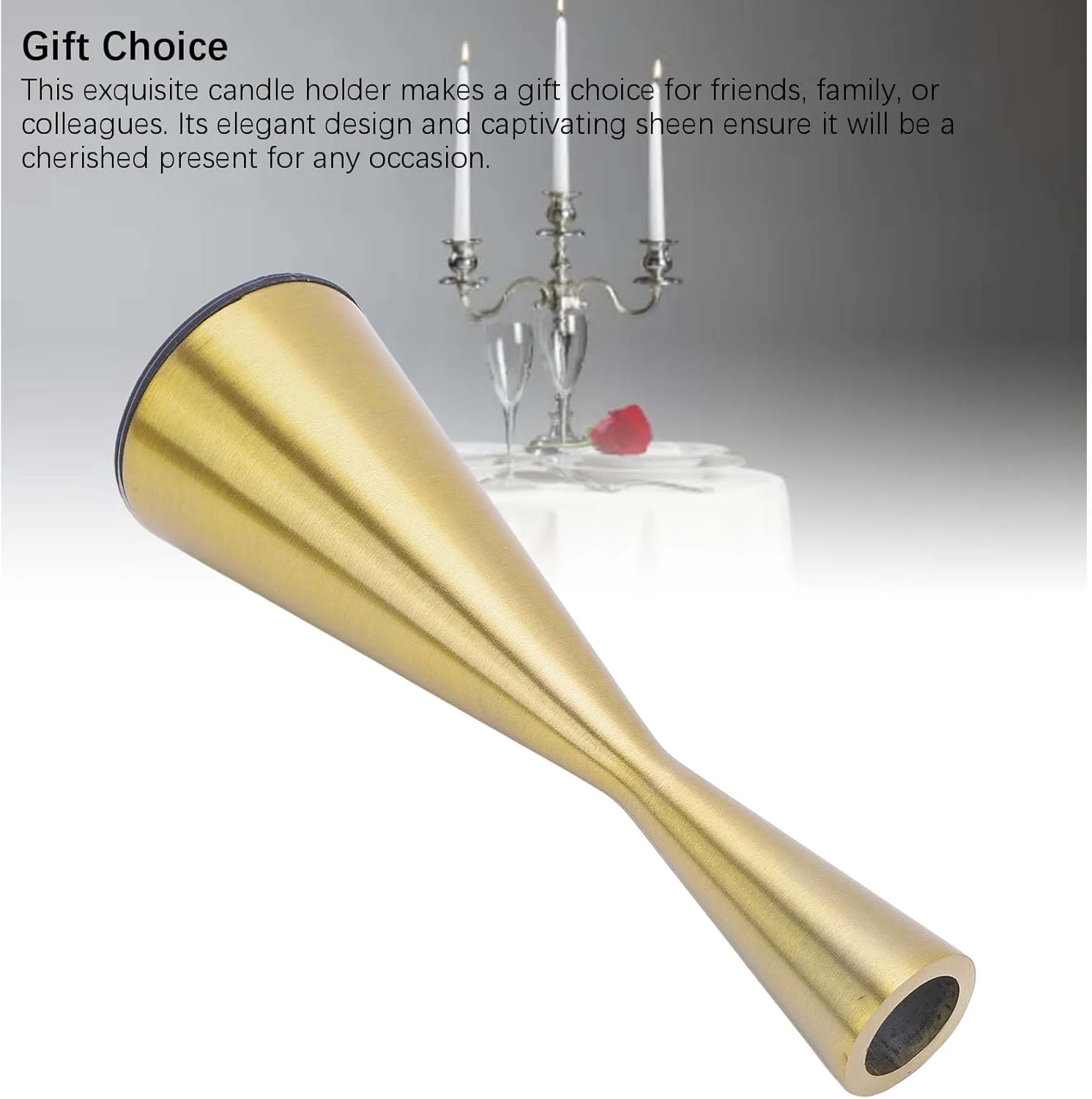 جاشمعی هندسی طلایی آلومینیومی بلند برای رویدادهای عاشقانه، عروسی ها، مهمانی ها، ظرافت اروپایی و درخشش درخشان، طراحی شیک (S 6 X 19cm / 2.36 X جاشمعی هندسی طلایی آلومینیومی بلند برای رویدادهای عاشقانه، عروسی ها، مهمانی ها، ظرافت اروپایی و درخشش درخشان، طراحی شیک (S 6 X 19cm / 2.36 X