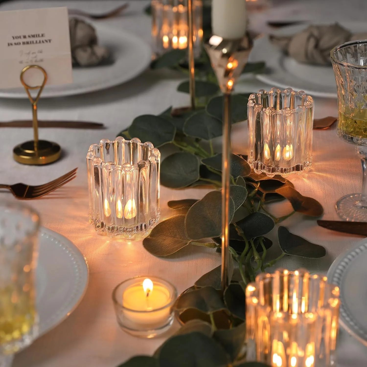 جاشمعی شیشه ای شفاف وارمر، ست 6 عددی جاشمعی وارمر دنده دار، جاشمعی چراغ چای برای دکور میز شام مهمانی عروسی جاشمعی شیشه ای شفاف وارمر، ست 6 عددی جاشمعی وارمر دنده دار، جاشمعی چراغ چای برای دکور میز شام مهمانی عروسی