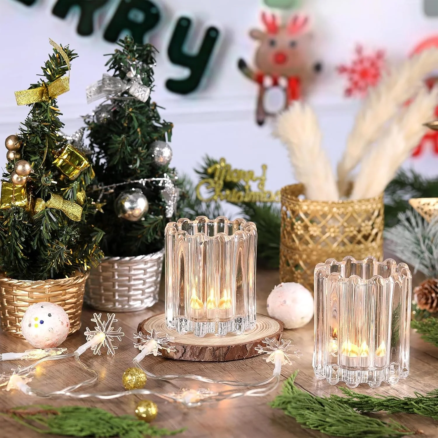 جاشمعی شیشه ای شفاف وارمر، ست 6 عددی جاشمعی وارمر دنده دار، جاشمعی چراغ چای برای دکور میز شام مهمانی عروسی جاشمعی شیشه ای شفاف وارمر، ست 6 عددی جاشمعی وارمر دنده دار، جاشمعی چراغ چای برای دکور میز شام مهمانی عروسی