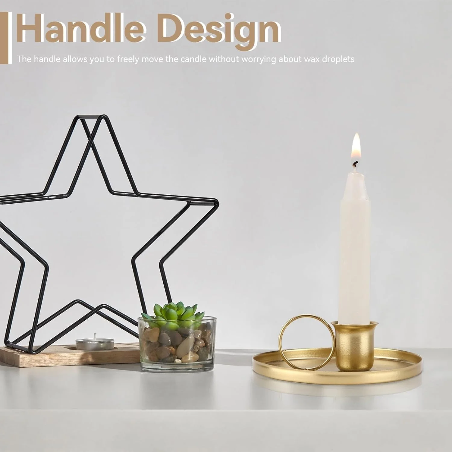 جاشمعی فلزی باریک KASTWAVE، 2 عدد جاشمعی شمعدانی آهنی یکپارچهسازی با سیستمعامل با دسته، جاشمعی اضطراری (طلایی) جاشمعی فلزی باریک KASTWAVE، 2 عدد جاشمعی شمعدانی آهنی یکپارچهسازی با سیستمعامل با دسته، جاشمعی اضطراری (طلایی)