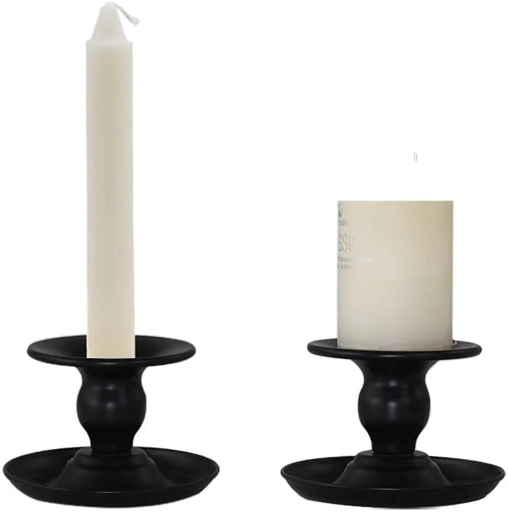 ست جا شمعی مخروطی KASTWAVE، جا شمعی آهنی مشکی رترو، پایه شمعدان برای شمع های استوانه ای، شمعدان های تزئینی برای عروسی ها، مهمانی ها و دکوراسیون منزل (بسته 2 عددی) ست جا شمعی مخروطی KASTWAVE، جا شمعی آهنی مشکی رترو، پایه شمعدان برای شمع های استوانه ای، شمعدان های تزئینی برای عروسی ها، مهمانی ها و دکوراسیون منزل (بسته 2 عددی)