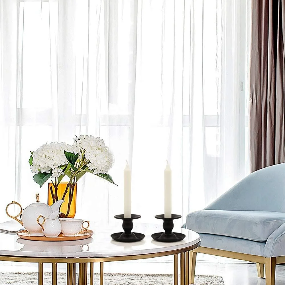 ست جا شمعی مخروطی KASTWAVE، جا شمعی آهنی مشکی رترو، پایه شمعدان برای شمع های استوانه ای، شمعدان های تزئینی برای عروسی ها، مهمانی ها و دکوراسیون منزل (بسته 2 عددی) ست جا شمعی مخروطی KASTWAVE، جا شمعی آهنی مشکی رترو، پایه شمعدان برای شمع های استوانه ای، شمعدان های تزئینی برای عروسی ها، مهمانی ها و دکوراسیون منزل (بسته 2 عددی)