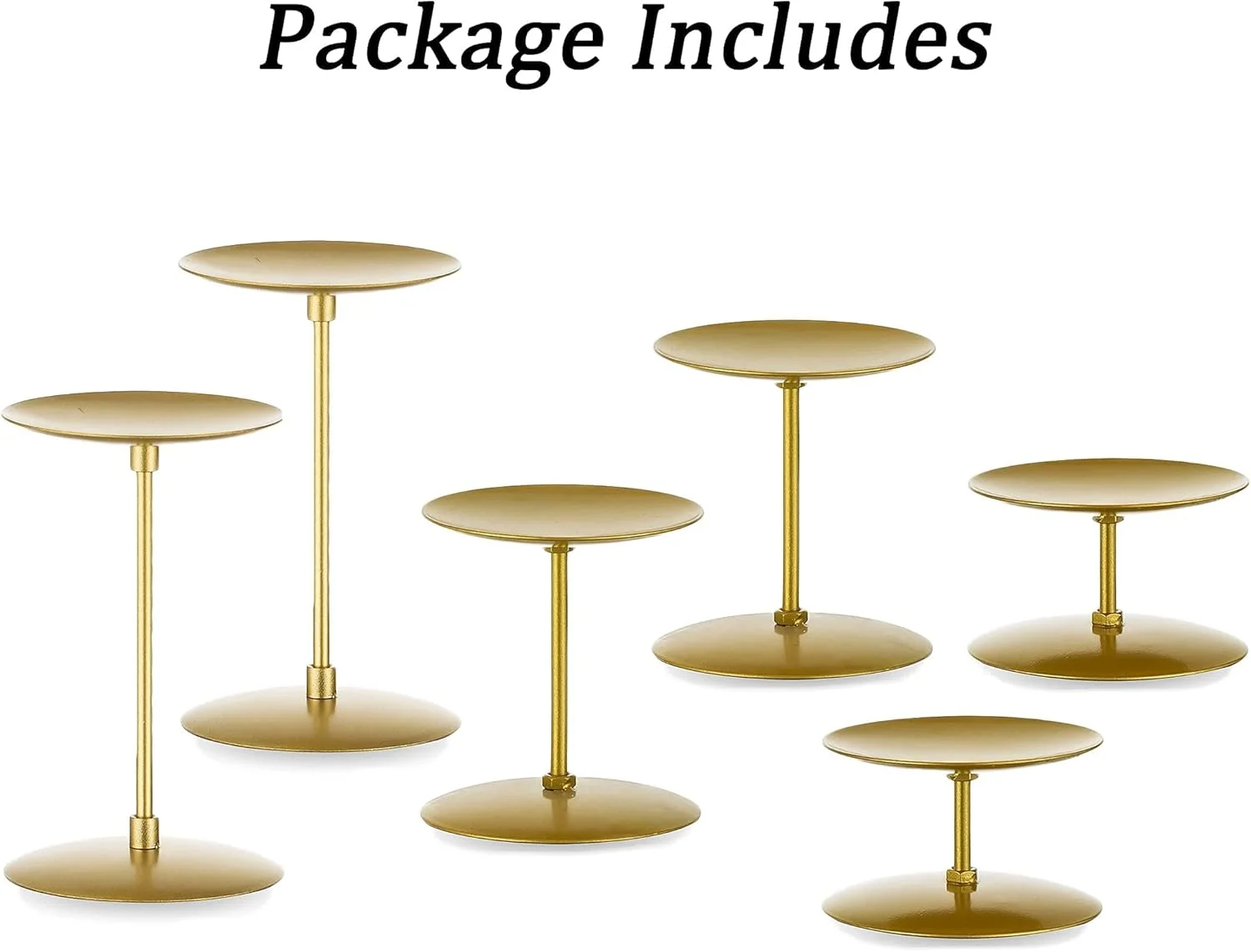 جاشمعی KASTWAVE - ست 6 عددی شمعدان، صفحه آهنی، مینیمالیسم، مدرن، دکوراسیون منزل، شومینه، میز غذاخوری، دکوری برای عروسی، مهمانی، رویدادها، طلایی جاشمعی KASTWAVE - ست 6 عددی شمعدان، صفحه آهنی، مینیمالیسم، مدرن، دکوراسیون منزل، شومینه، میز غذاخوری، دکوری برای عروسی، مهمانی، رویدادها، طلایی