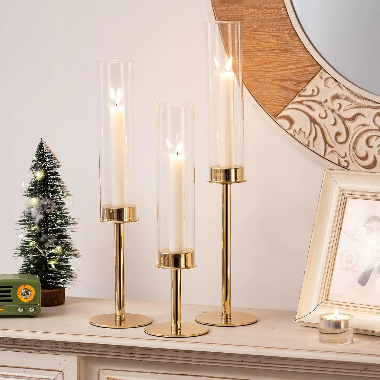 جاشمعی های طلایی KASTWAVE برای شمعدان، جاشمعی های مخروطی با شیشه جداشدنی، جاشمعی های برنجی بلند، پایه شمع بلند برای عروسی، شام، مهمانی، سالگرد، دیوالی، 3 عدد جاشمعی های طلایی KASTWAVE برای شمعدان، جاشمعی های مخروطی با شیشه جداشدنی، جاشمعی های برنجی بلند، پایه شمع بلند برای عروسی، شام، مهمانی، سالگرد، دیوالی، 3 عدد