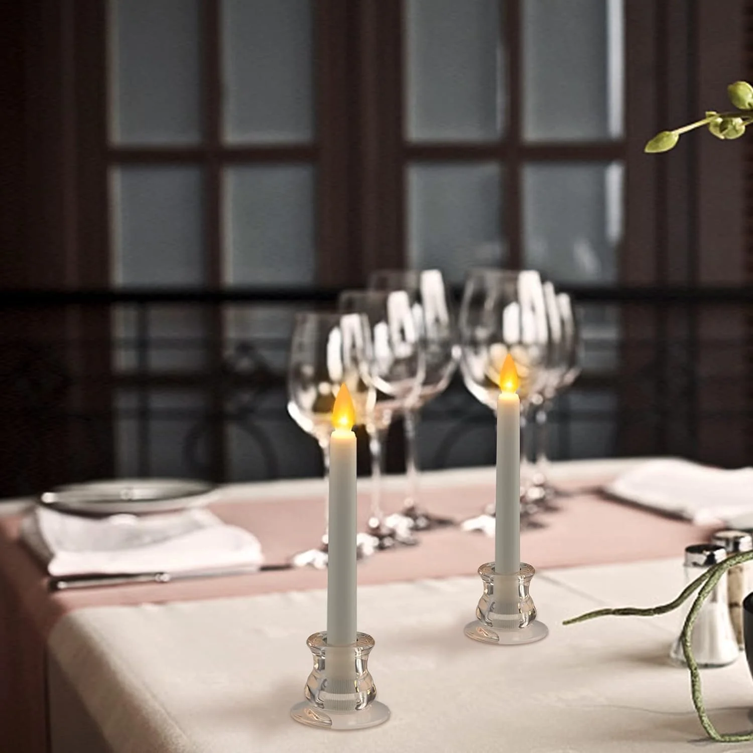 جاشمعی KASTWAVE برای شمع های مخروطی، شمعدان تزئینی میز عروسی، پنجره، دکوراسیون تعطیلات، 2 عدد جاشمعی شیشه ای شفاف مناسب برای شمع های استاندارد با قطر 1/2 اینچ، 2/3 اینچ، 3/4 اینچ، 4/5 اینچ، 7/8 اینچ جاشمعی KASTWAVE برای شمع های مخروطی، شمعدان تزئینی میز عروسی، پنجره، دکوراسیون تعطیلات، 2 عدد جاشمعی شیشه ای شفاف مناسب برای شمع های استاندارد با قطر 1/2 اینچ، 2/3 اینچ، 3/4 اینچ، 4/5 اینچ، 7/8 اینچ