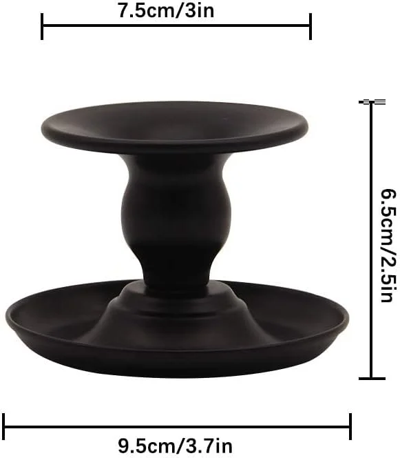 ست جا شمعی مخروطی KASTWAVE، جا شمعی آهنی مشکی رترو، پایه شمعدان برای شمع های استوانه ای، شمعدان های تزئینی برای عروسی ها، مهمانی ها و دکوراسیون منزل (بسته 2 عددی) ست جا شمعی مخروطی KASTWAVE، جا شمعی آهنی مشکی رترو، پایه شمعدان برای شمع های استوانه ای، شمعدان های تزئینی برای عروسی ها، مهمانی ها و دکوراسیون منزل (بسته 2 عددی)