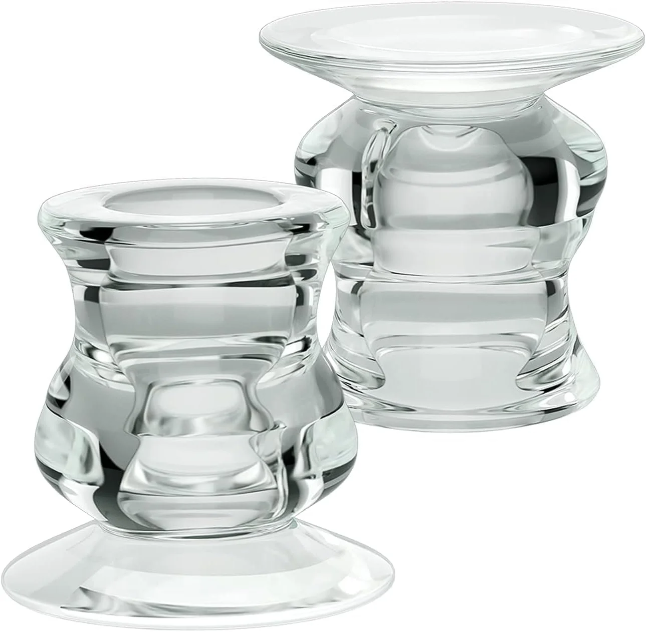 جاشمعی KASTWAVE برای شمع های مخروطی، شمعدان تزئینی میز عروسی، پنجره، دکوراسیون تعطیلات، 2 عدد جاشمعی شیشه ای شفاف مناسب برای شمع های استاندارد با قطر 1/2 اینچ، 2/3 اینچ، 3/4 اینچ، 4/5 اینچ، 7/8 اینچ جاشمعی KASTWAVE برای شمع های مخروطی، شمعدان تزئینی میز عروسی، پنجره، دکوراسیون تعطیلات، 2 عدد جاشمعی شیشه ای شفاف مناسب برای شمع های استاندارد با قطر 1/2 اینچ، 2/3 اینچ، 3/4 اینچ، 4/5 اینچ، 7/8 اینچ