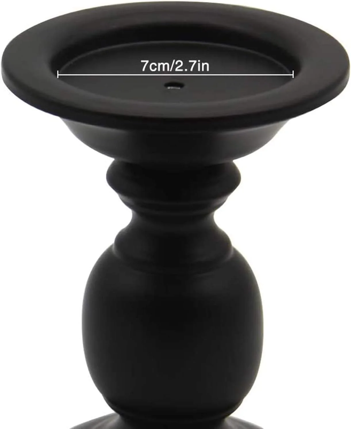 جاشمعی های پایه دار KASTWAVE، مناسب برای تزیین میز، جاشمعی، جاشمعی فلزی مشکی رترو، دکور شمعدان برای خانه، عروسی، تزیینات تعطیلات (2 عدد، شمع شامل نمی شود) جاشمعی های پایه دار KASTWAVE، مناسب برای تزیین میز، جاشمعی، جاشمعی فلزی مشکی رترو، دکور شمعدان برای خانه، عروسی، تزیینات تعطیلات (2 عدد، شمع شامل نمی شود)