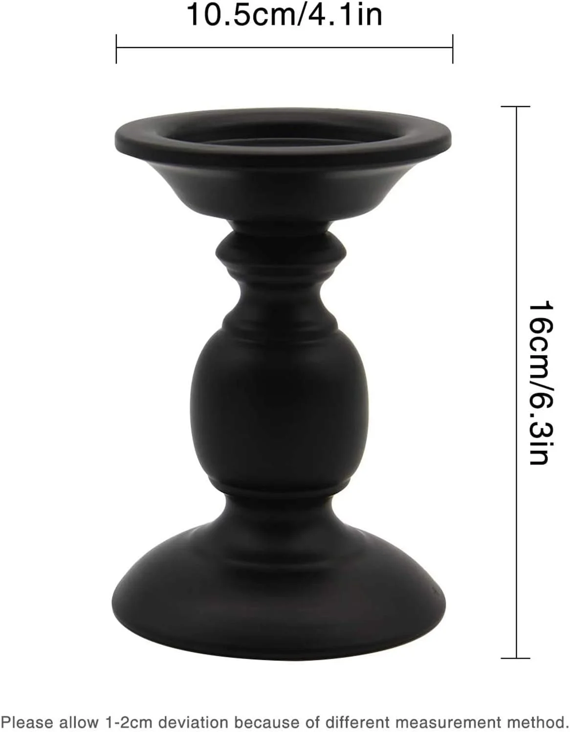 جاشمعی های پایه دار KASTWAVE، مناسب برای تزیین میز، جاشمعی، جاشمعی فلزی مشکی رترو، دکور شمعدان برای خانه، عروسی، تزیینات تعطیلات (2 عدد، شمع شامل نمی شود) جاشمعی های پایه دار KASTWAVE، مناسب برای تزیین میز، جاشمعی، جاشمعی فلزی مشکی رترو، دکور شمعدان برای خانه، عروسی، تزیینات تعطیلات (2 عدد، شمع شامل نمی شود)