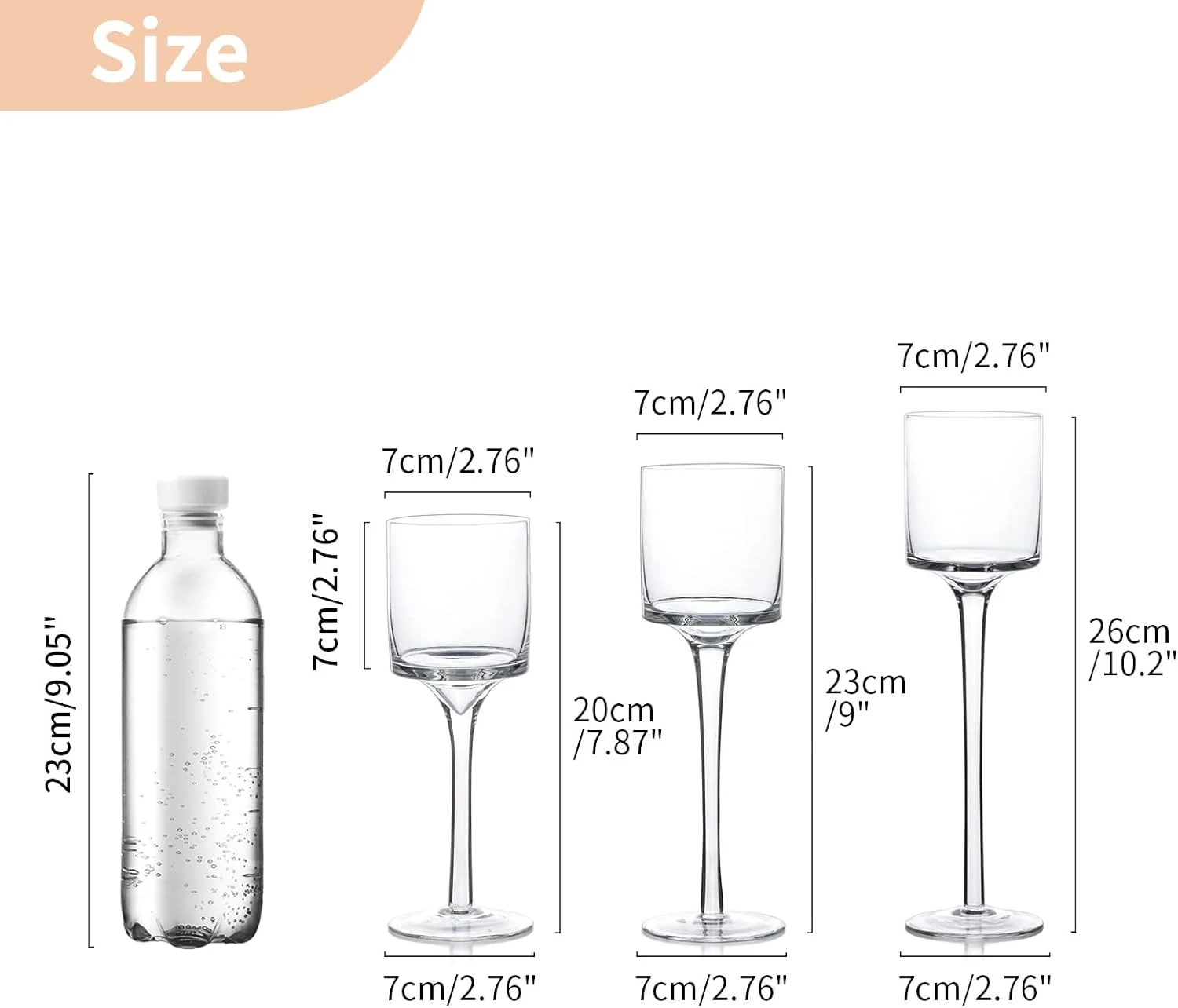 جاشمعی شیشه ای بلند Nuptio برای شمع های استوانه ای - 18 عدد جاشمعی برای شمع های شناور، پایه شمع بلند شفاف، دکوراسیون میز پذیرایی برای عروسی، دکوراسیون منزل، مهمانی جاشمعی شیشه ای بلند Nuptio برای شمع های استوانه ای - 18 عدد جاشمعی برای شمع های شناور، پایه شمع بلند شفاف، دکوراسیون میز پذیرایی برای عروسی، دکوراسیون منزل، مهمانی