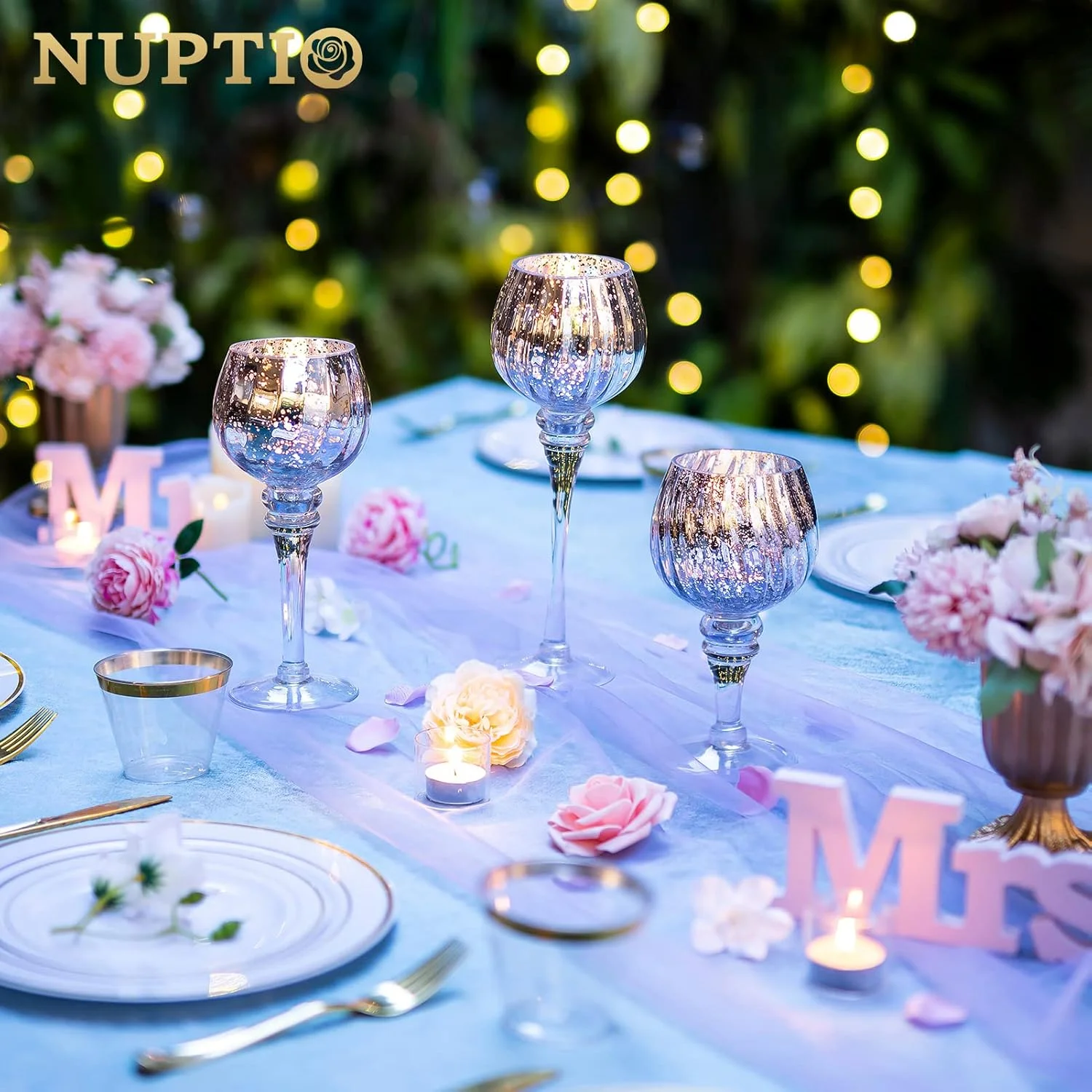 جاشمعی نذری Nuptio، ست 3 عددی جاشمعی شیشه ای، شمعدان پایه بلند، جاشمعی نقره ای جیوه ای، تزیین میز برای دیوالی، هالووین، شکرگزاری، کریسمس، لبه پنجره جاشمعی نذری Nuptio، ست 3 عددی جاشمعی شیشه ای، شمعدان پایه بلند، جاشمعی نقره ای جیوه ای، تزیین میز برای دیوالی، هالووین، شکرگزاری، کریسمس، لبه پنجره