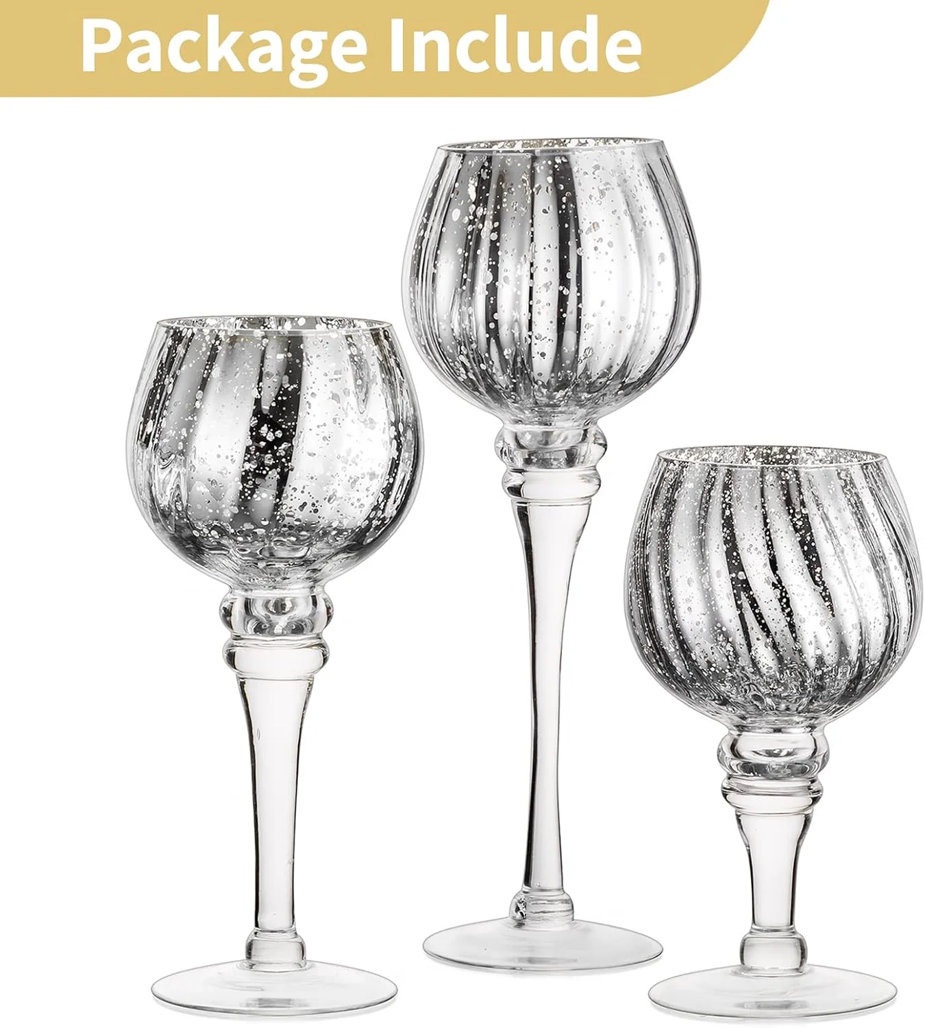 جاشمعی نذری Nuptio، ست 3 عددی جاشمعی شیشه ای، شمعدان پایه بلند، جاشمعی نقره ای جیوه ای، تزیین میز برای دیوالی، هالووین، شکرگزاری، کریسمس، لبه پنجره جاشمعی نذری Nuptio، ست 3 عددی جاشمعی شیشه ای، شمعدان پایه بلند، جاشمعی نقره ای جیوه ای، تزیین میز برای دیوالی، هالووین، شکرگزاری، کریسمس، لبه پنجره