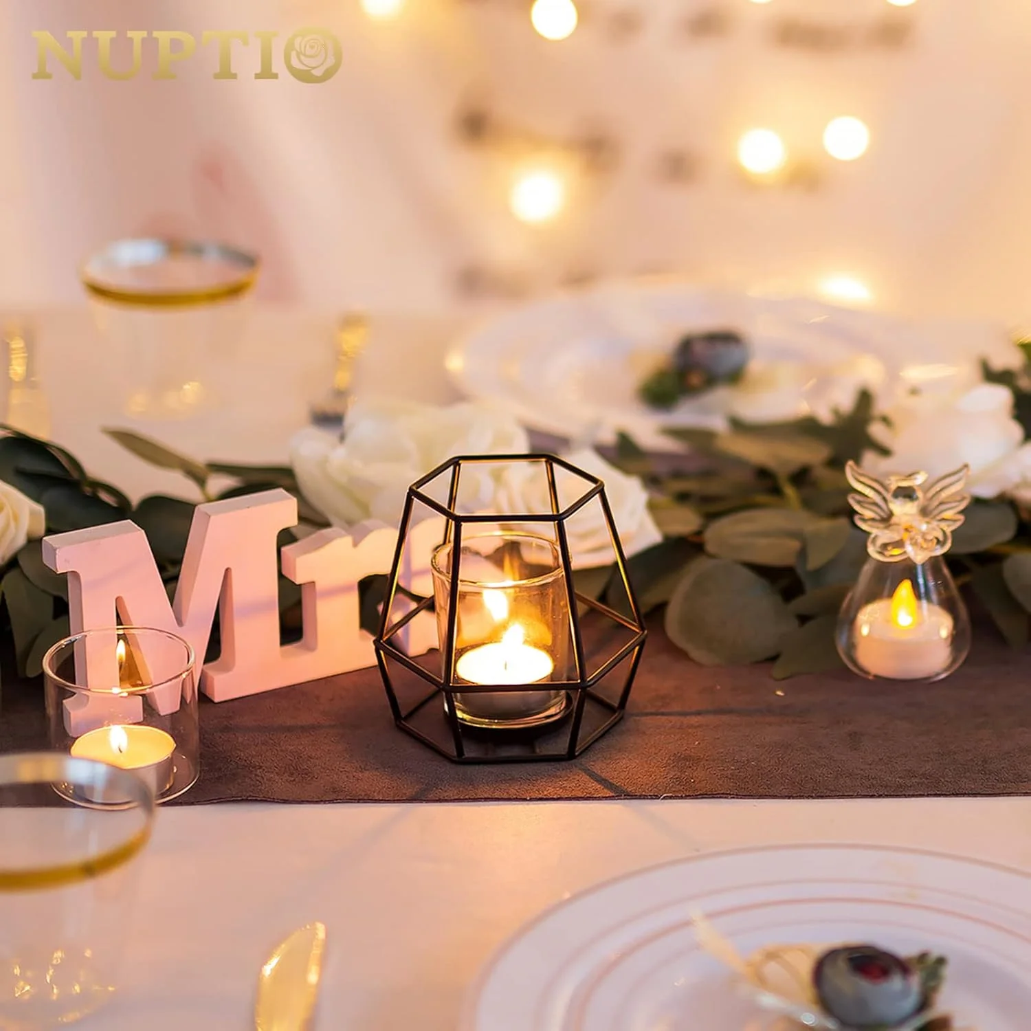 جاشمعی استوانه ای Nuptio، شمعدان مشکی، 2 عدد شمعدان هندسی با جاشمعی نذری، جاشمعی شیشه ای، تزیین فلزی برای هالووین، دفتر کار، دکوراسیون منزل جاشمعی استوانه ای Nuptio، شمعدان مشکی، 2 عدد شمعدان هندسی با جاشمعی نذری، جاشمعی شیشه ای، تزیین فلزی برای هالووین، دفتر کار، دکوراسیون منزل