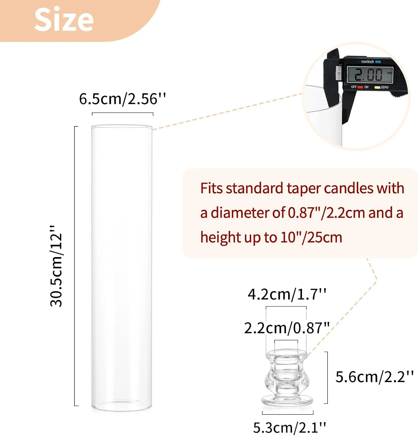 جا شمعی عمده NUPTIO برای میزهای پذیرایی: ست 10 عددی جا شمعی شیشه ای طوفانی - پایه شمعدان شفاف با سایه استوانه ای 30 سانتی متری برای دکوراسیون جشن عروسی جا شمعی عمده NUPTIO برای میزهای پذیرایی: ست 10 عددی جا شمعی شیشه ای طوفانی - پایه شمعدان شفاف با سایه استوانه ای 30 سانتی متری برای دکوراسیون جشن عروسی