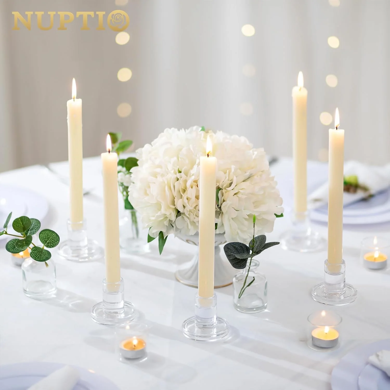 جاشمعی شمعدان باریک شیشه ای NUPTIO: 2 عدد جاشمعی کوچک شفاف برای شمع های باریک، جاشمعی های کوتاه مدرن برای دکور میز مهمانی عروسی، کریسمس و شکرگزاری جاشمعی شمعدان باریک شیشه ای NUPTIO: 2 عدد جاشمعی کوچک شفاف برای شمع های باریک، جاشمعی های کوتاه مدرن برای دکور میز مهمانی عروسی، کریسمس و شکرگزاری