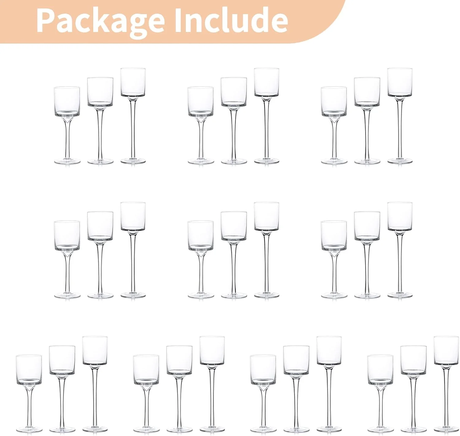 جاشمعی پایه بلند شیشه ای Nuptio - ست 30 عددی جاشمعی وارمر برای دکوراسیون میز، جاشمعی های پایه بلند برای شمع های کوچک، جاشمعی شناور شفاف برای مراسم عروسی و منزل جاشمعی پایه بلند شیشه ای Nuptio - ست 30 عددی جاشمعی وارمر برای دکوراسیون میز، جاشمعی های پایه بلند برای شمع های کوچک، جاشمعی شناور شفاف برای مراسم عروسی و منزل