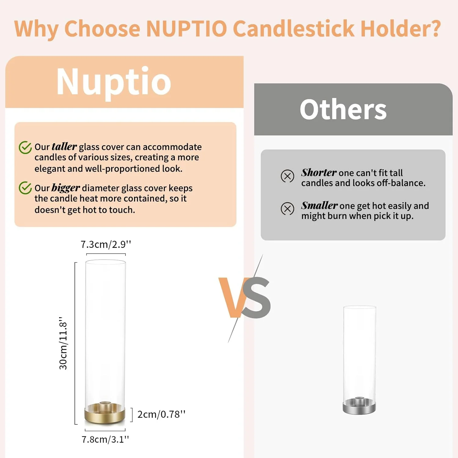 جاشمعی شیشه ای گردباد NUPTIO: 6 عدد جاشمعی فلزی طلایی باریک با پایه های استوانه ای بدون ته شفاف 11.81 اینچی برای دکوراسیون میز عروسی، سالگرد و جشن نامزدی جاشمعی شیشه ای گردباد NUPTIO: 6 عدد جاشمعی فلزی طلایی باریک با پایه های استوانه ای بدون ته شفاف 11.81 اینچی برای دکوراسیون میز عروسی، سالگرد و جشن نامزدی