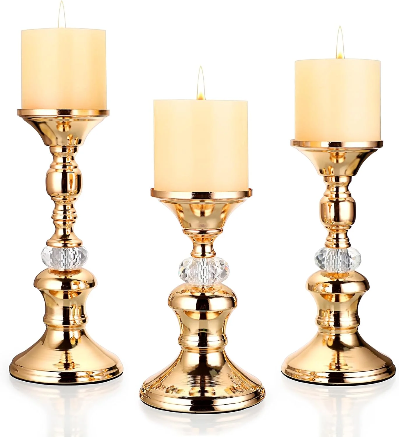 اونمای، ست 3 عددی شمعدانهای فلزی طلایی، شمعدانهای برنجی قدیمی، پایههای شمعدان کریستالی فلزی، شمعدانهای شیک برای میز غذاخوری، دکور شومینه عروسی اونمای، ست 3 عددی شمعدانهای فلزی طلایی، شمعدانهای برنجی قدیمی، پایههای شمعدان کریستالی فلزی، شمعدانهای شیک برای میز غذاخوری، دکور شومینه عروسی