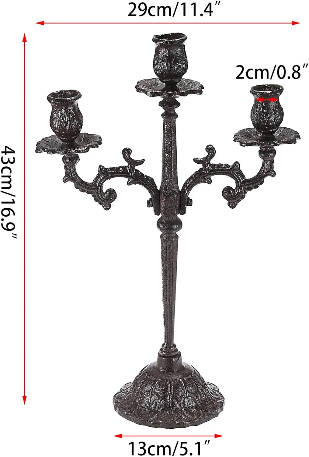 جاشمعی 3 شاخه چدنی OwnMy، شمعدان مخروطی عتیقه، شمعدان بزرگ چدنی سنگین، شمعدان مخروطی عتیقه، شمعدان رومیزی شیک برای میز ناهارخوری جاشمعی 3 شاخه چدنی OwnMy، شمعدان مخروطی عتیقه، شمعدان بزرگ چدنی سنگین، شمعدان مخروطی عتیقه، شمعدان رومیزی شیک برای میز ناهارخوری