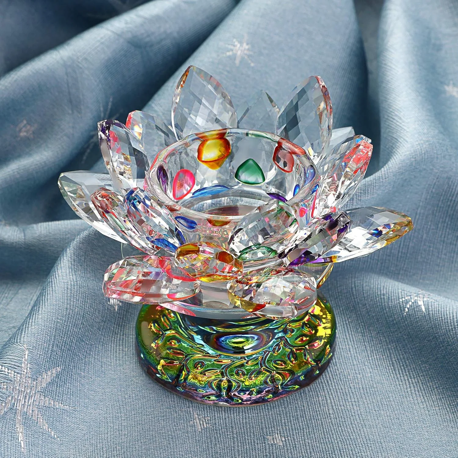 جاشمعی گل لوتوس کریستالی OwnMy، جای شمعی گلبرگ لوتوس با پایه شیشه ای، جاشمعی وارمر گل لوتوس با جعبه هدیه برای دکوراسیون منزل، طاقچه پنجره، مهمانی عروسی، رنگارنگ جاشمعی گل لوتوس کریستالی OwnMy، جای شمعی گلبرگ لوتوس با پایه شیشه ای، جاشمعی وارمر گل لوتوس با جعبه هدیه برای دکوراسیون منزل، طاقچه پنجره، مهمانی عروسی، رنگارنگ