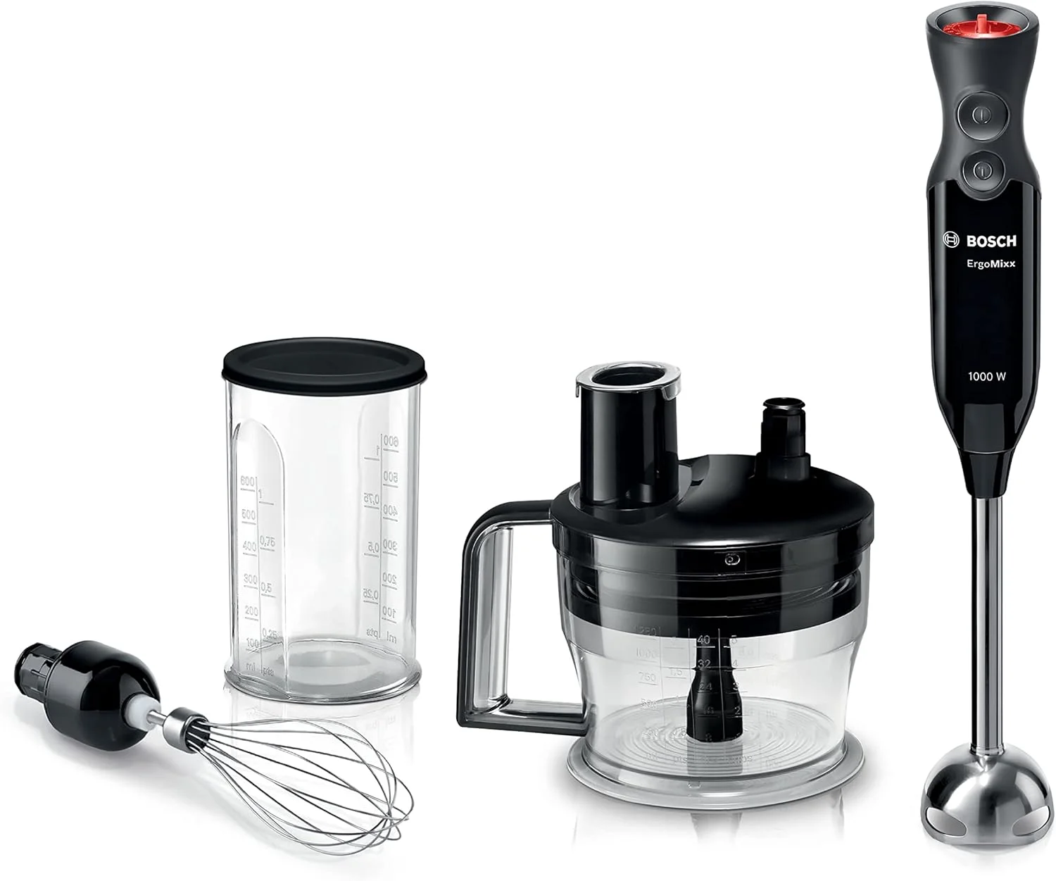 مخلوط کن دستی بوش 750 وات مدل MS62B6190G، مشکی با حداقل 1 سال گارانتی سازنده
