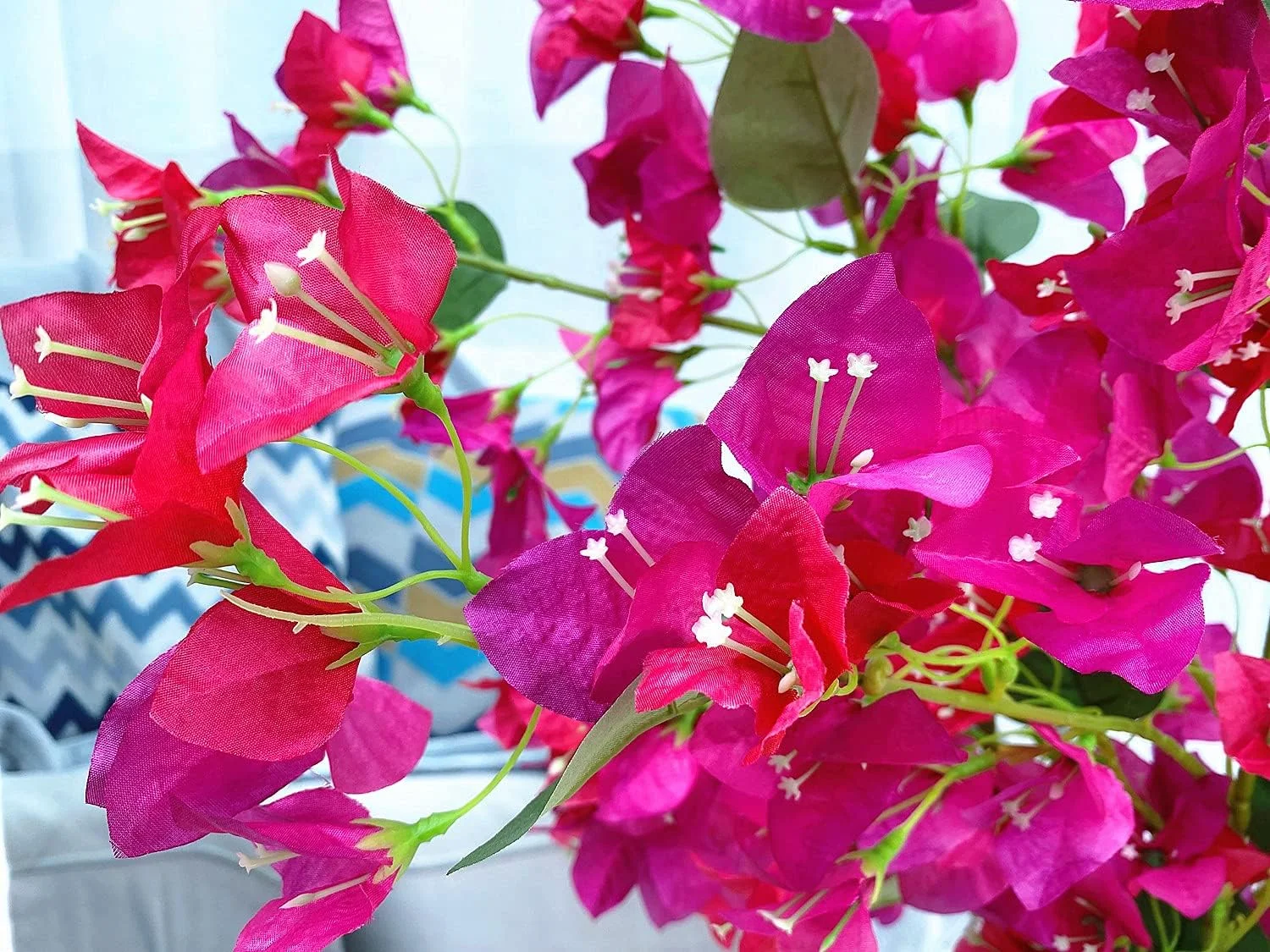 شاخه های گل مصنوعی ابریشمی بوگنویل، شاخه های گل مصنوعی بوگنویل، شاخه های بلند گیاهی 115 سانتی متری برای تزیین میز عروسی، رومیزی، دکوراسیون منزل (مخلوط فوشیا - بسته 4 عددی) شاخه های گل مصنوعی ابریشمی بوگنویل، شاخه های گل مصنوعی بوگنویل، شاخه های بلند گیاهی 115 سانتی متری برای تزیین میز عروسی، رومیزی، دکوراسیون منزل (مخلوط فوشیا - بسته 4 عددی)