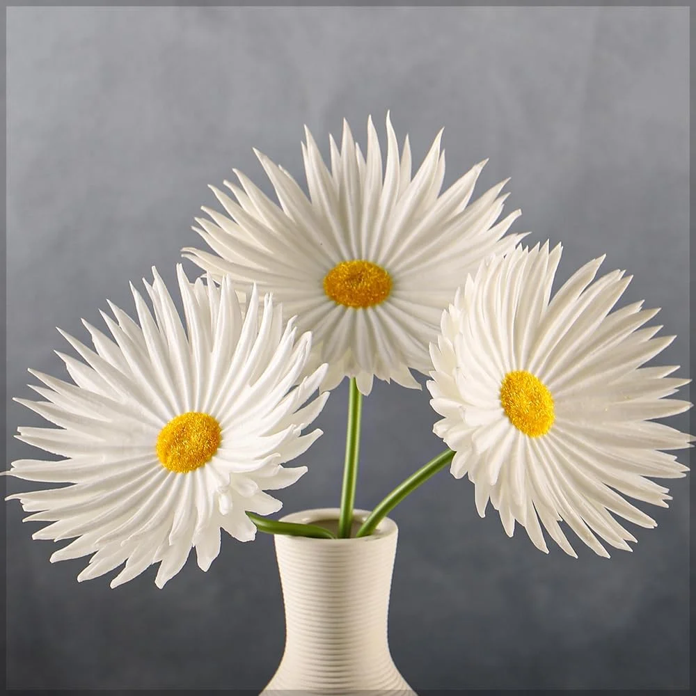 گل های مصنوعی گل مینا YATAI، 3 عدد گل داوودی ابریشمی با لمس واقعی، گل های مصنوعی بادوام و مقاوم در برابر اشعه ماوراء بنفش برای گلدان ها، گل های مصنوعی بدون نیاز به نگهداری برای دکوراسیون عروسی و منزل (سفید) گل های مصنوعی گل مینا YATAI، 3 عدد گل داوودی ابریشمی با لمس واقعی، گل های مصنوعی بادوام و مقاوم در برابر اشعه ماوراء بنفش برای گلدان ها، گل های مصنوعی بدون نیاز به نگهداری برای دکوراسیون عروسی و منزل (سفید)