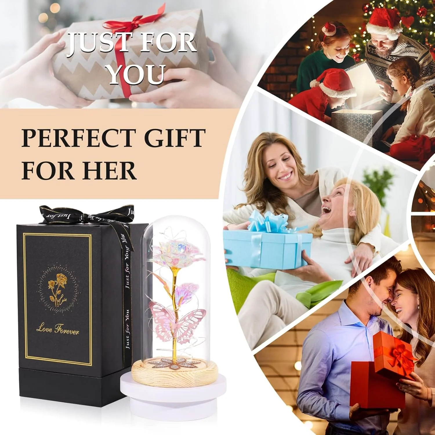 گل رز مصنوعی هدیه، چراغ LED هدایای تولد ابدی برای زنان مادر مادربزرگ همسر، گل رز در گنبد شیشه ای، منحصر به فرد برای روز مادر گل رز مصنوعی هدیه، چراغ LED هدایای تولد ابدی برای زنان مادر مادربزرگ همسر، گل رز در گنبد شیشه ای، منحصر به فرد برای روز مادر