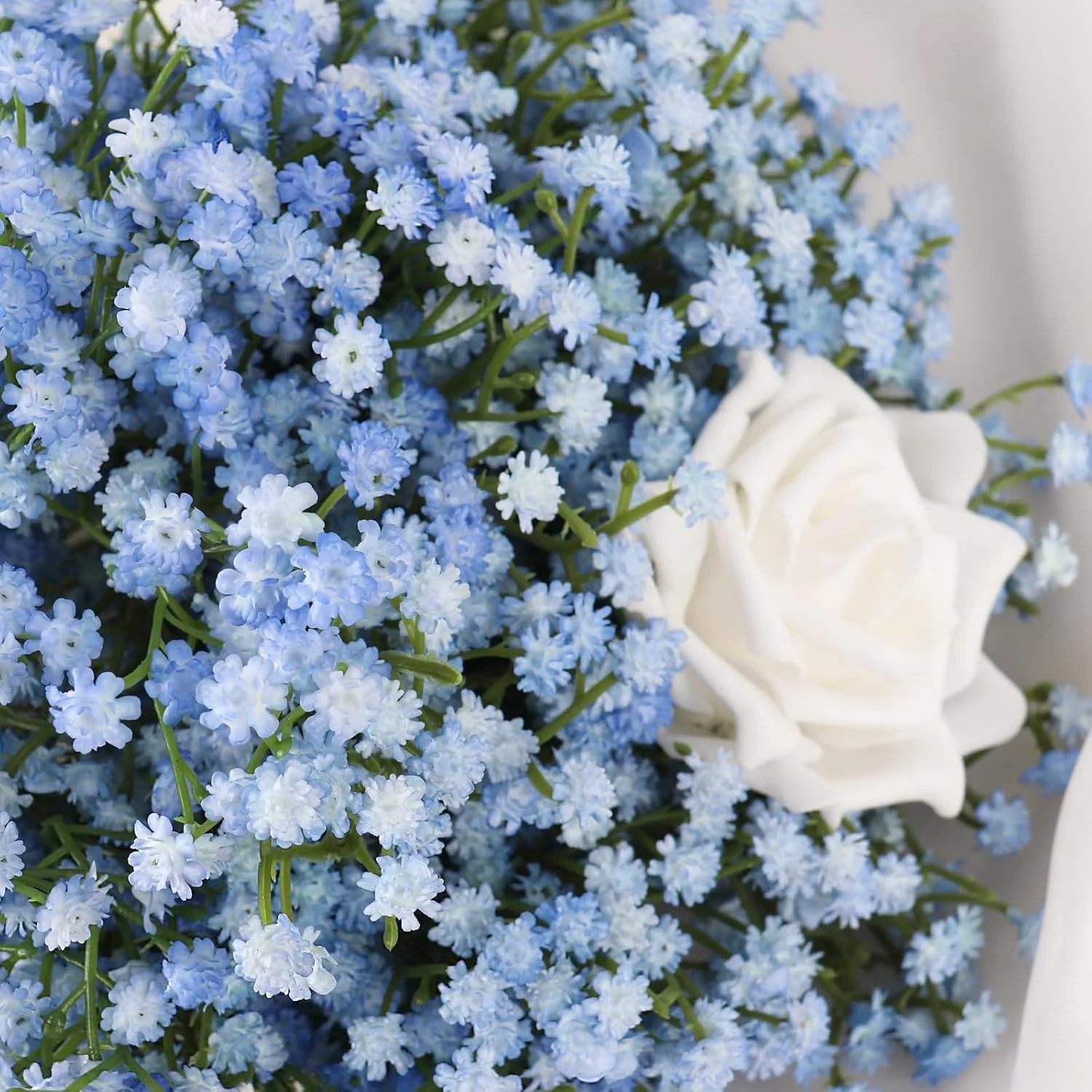 12 شاخه گل مصنوعی نفس کودک، گل های مصنوعی نفس کودک عمده فروشی، دسته گل ژیپسوفیلا سفید، گل های مصنوعی لمس واقعی برای عروسی، چیدمان گل، مهمانی، دکوراسیون منزل (12، آبی)