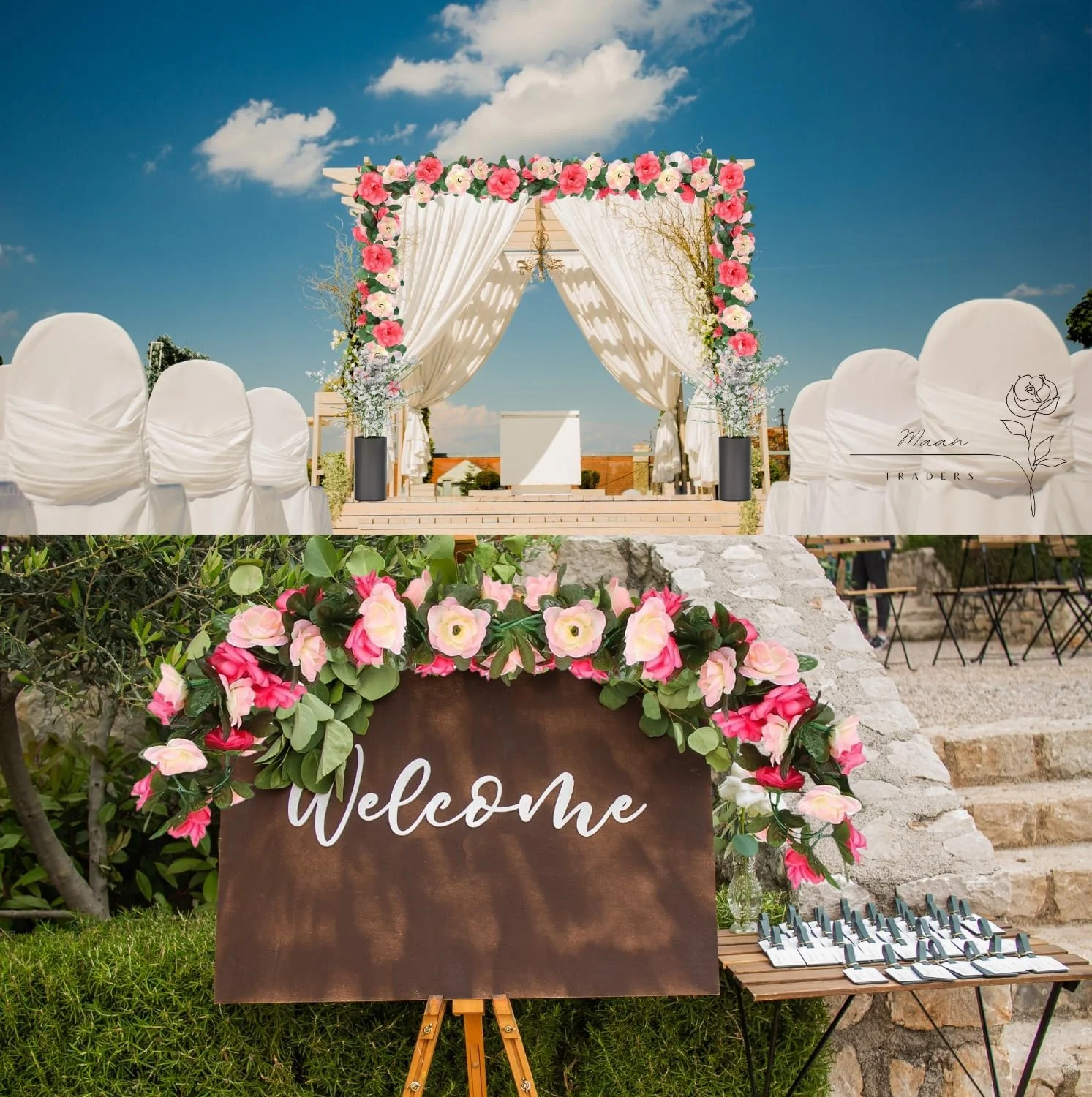 5 شاخه رز مصنوعی | گل مصنوعی (طول هر شاخه 2.25 متر) | گل آویز برای اتاق | سالگرد ازدواج | دکور طاق دیوار تولد | گل برای تزئین دفتر 5 شاخه رز مصنوعی | گل مصنوعی (طول هر شاخه 2.25 متر) | گل آویز برای اتاق | سالگرد ازدواج | دکور طاق دیوار تولد | گل برای تزئین دفتر