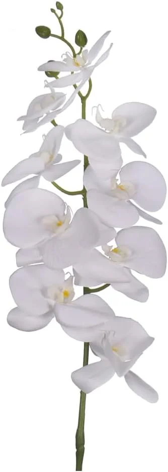گل ارکیده مصنوعی YATAI، گل فالانوپسیس با کیفیت عالی و لمس واقعی، گل های مصنوعی لمسی واقعی برای دکوراسیون، نمایشگر گل مصنوعی بدون نیاز به نگهداری، گل های مصنوعی برای دکوراسیون منزل و محل کار (سفید)