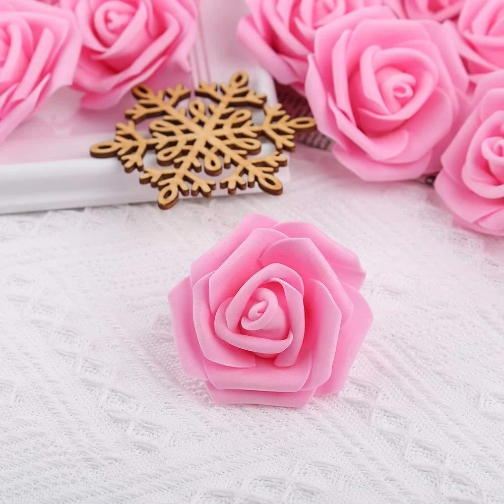 سر گل رز مصنوعی، 100 عدد گل رز فوم صورتی عمده گل مصنوعی برای دسته گل عروسی DIY، تزیینات میز، مهمانی، جشن نوزاد و صنایع دستی دکوراسیون منزل، ایده آل برای چیدمان گل سر گل رز مصنوعی، 100 عدد گل رز فوم صورتی عمده گل مصنوعی برای دسته گل عروسی DIY، تزیینات میز، مهمانی، جشن نوزاد و صنایع دستی دکوراسیون منزل، ایده آل برای چیدمان گل