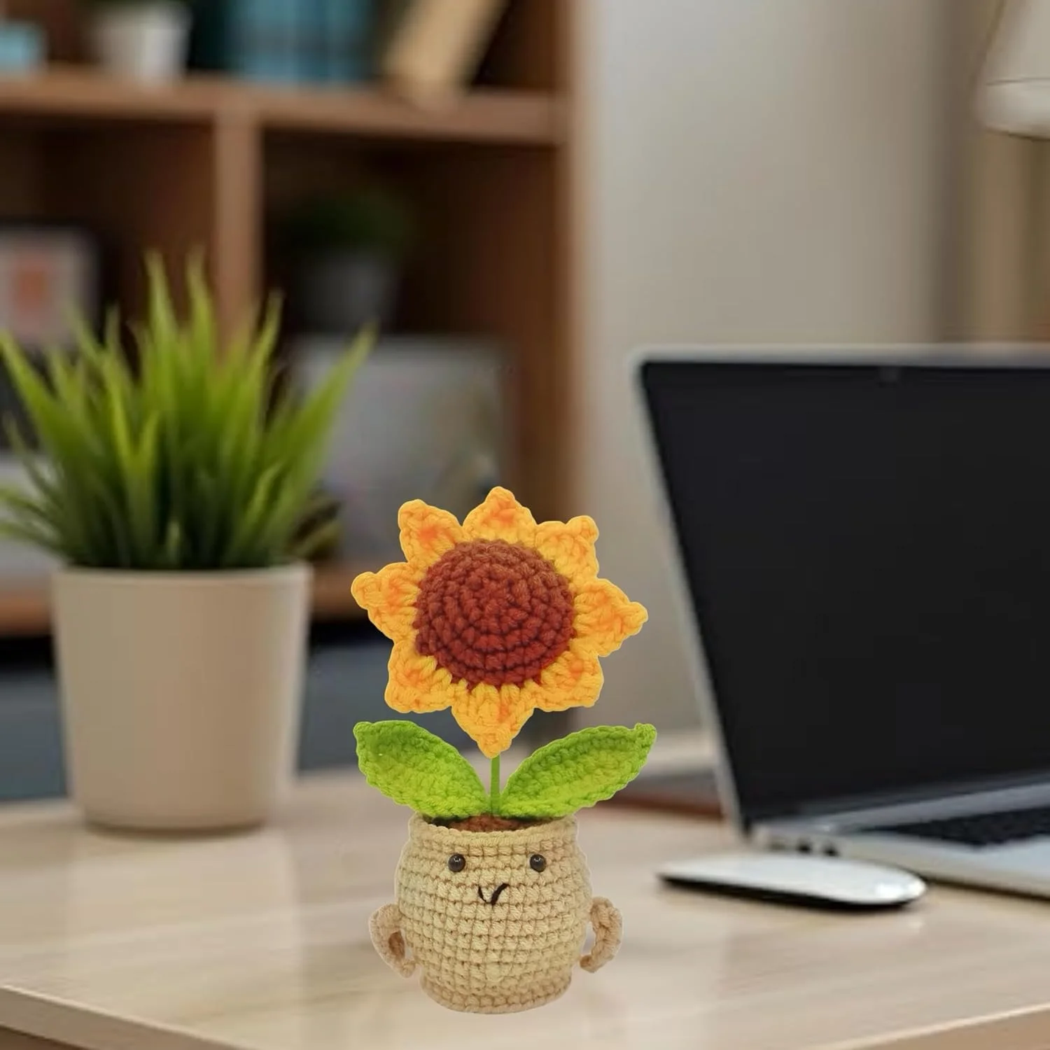 گل های مصنوعی بافتنی دست ساز زیبا نهسیاک با گلدان، گل آفتابگردان مصنوعی گل قلاب بافی دکور برای هدیه دفتر کار منزل برای تعطیلات کریسمس دکوراسیون میز خانه دکوراسیون داشبورد ماشین گل های مصنوعی بافتنی دست ساز زیبا نهسیاک با گلدان، گل آفتابگردان مصنوعی گل قلاب بافی دکور برای هدیه دفتر کار منزل برای تعطیلات کریسمس دکوراسیون میز خانه دکوراسیون داشبورد ماشین