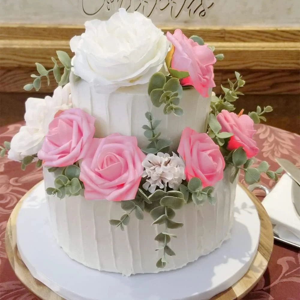 سر گل رز مصنوعی، 100 عدد گل رز فوم صورتی عمده گل مصنوعی برای دسته گل عروسی DIY، تزیینات میز، مهمانی، جشن نوزاد و صنایع دستی دکوراسیون منزل، ایده آل برای چیدمان گل سر گل رز مصنوعی، 100 عدد گل رز فوم صورتی عمده گل مصنوعی برای دسته گل عروسی DIY، تزیینات میز، مهمانی، جشن نوزاد و صنایع دستی دکوراسیون منزل، ایده آل برای چیدمان گل