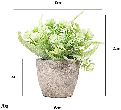 آرتیگرین 6 عدد گیاه گلدانی مصنوعی، گیاهان پلاستیکی کوچک داخلی، بوته های مصنوعی تزئینی، گل های گلدانی مصنوعی برای خانه، دفتر، اتاق، میز، دکوراسیون میز، هدیه نفیس خانه جدید