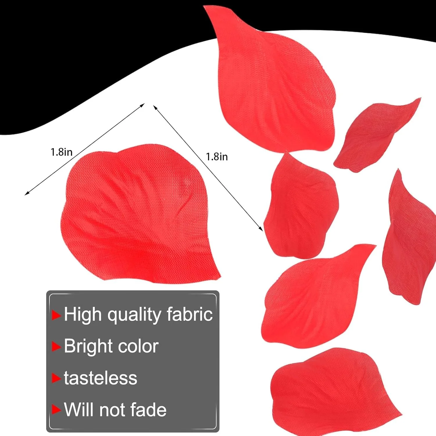 2000 عدد گلبرگ رز ابریشمی مصنوعی Benting برای شب های رمانتیک، عروسی، مراسم، مهمانی، روز ولنتاین و دکوراسیون سالگرد (قرمز)