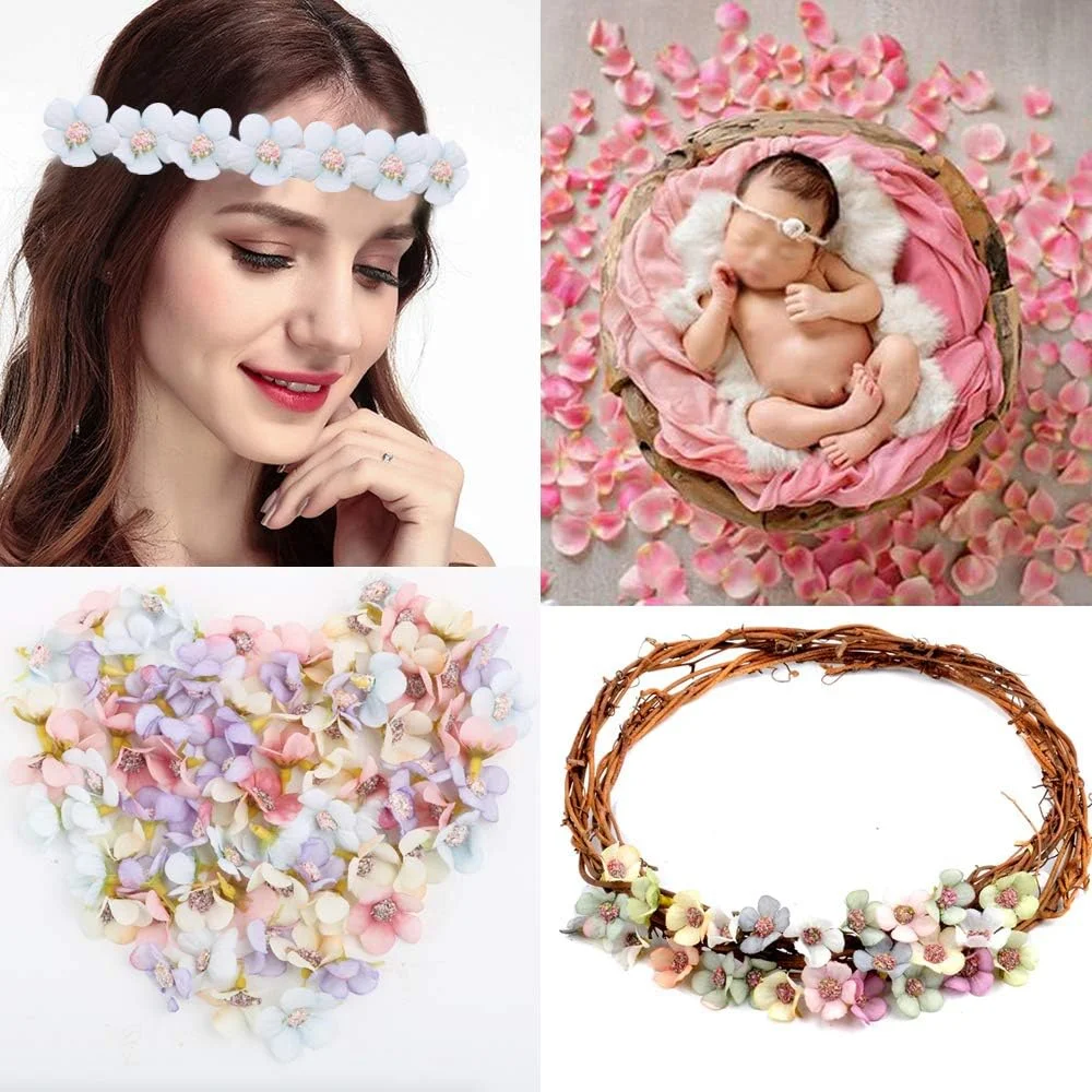 سر گل مصنوعی دست ساز طرح گل بابونه برای دکوراسیون منزل بسته 80 عددی (2 سانتی متر) برند BETESSIN