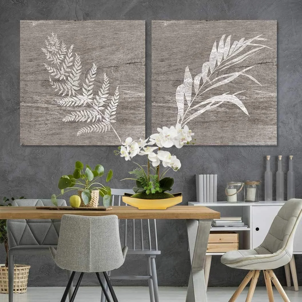 گل ارکیده مصنوعی بریفول، 38 سانتی‌متری، ارکیده فالانوپسیس سفید با گلدان، گیاه ارکیده مصنوعی با لمس واقعی برای دکوراسیون منزل، دفتر کار، حمام، اتاق نشیمن، مهمانی