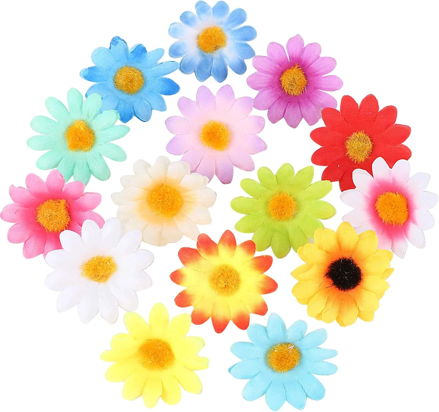 سر گل مصنوعی ابریشمی کوچک گل دیزی BETESSIN (4 سانتی متر) - 100 عدد