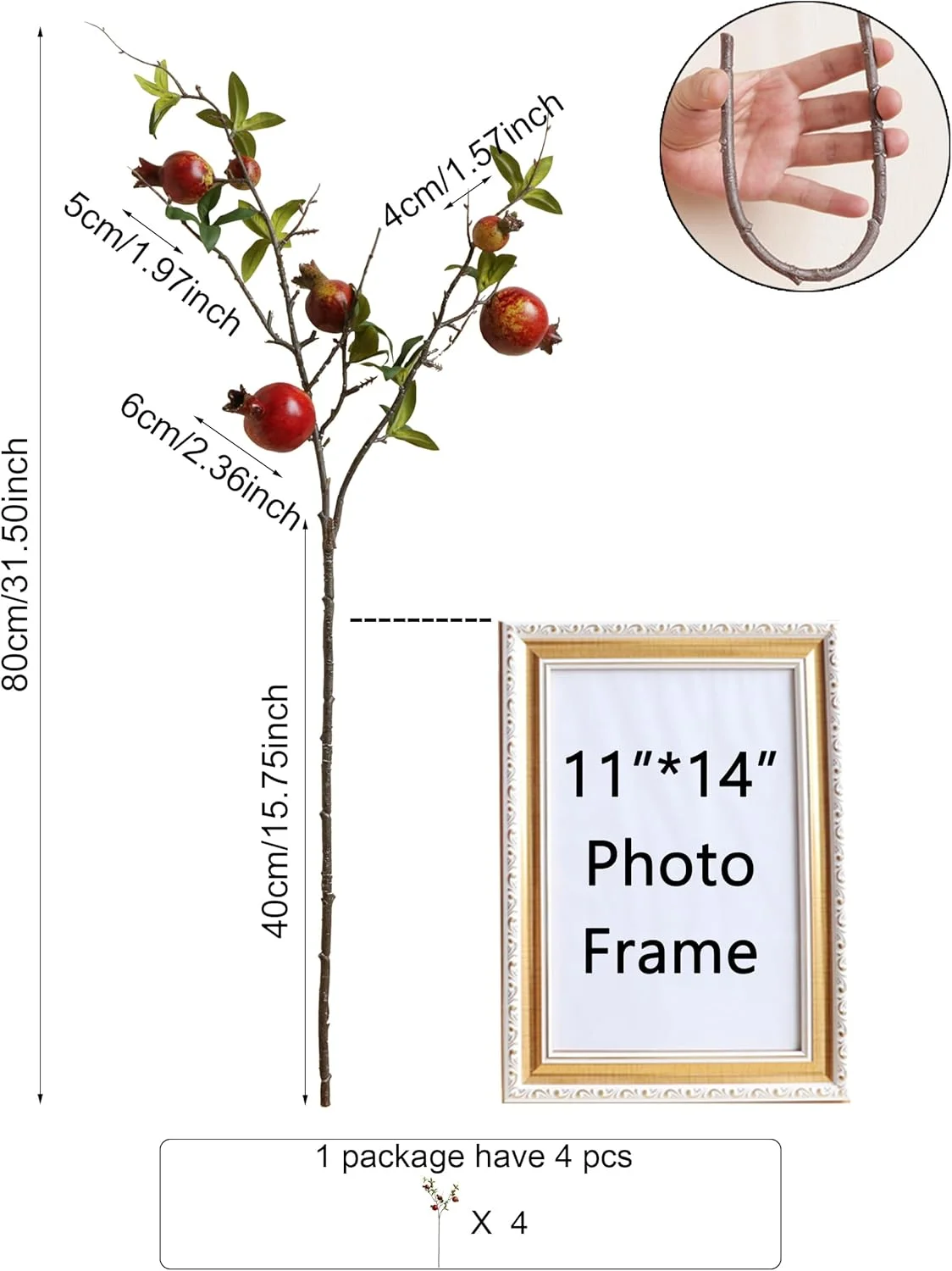 فورلائورز 4 عددی ساقه گیاه مصنوعی انار با توت قرمز 31 اینچی، شاخه های درخت مصنوعی با میوه و برگ، گل های مصنوعی برای دکوراسیون منزل، دفتر کار، مهمانی نامزدی عروسی پاییزی فورلائورز 4 عددی ساقه گیاه مصنوعی انار با توت قرمز 31 اینچی، شاخه های درخت مصنوعی با میوه و برگ، گل های مصنوعی برای دکوراسیون منزل، دفتر کار، مهمانی نامزدی عروسی پاییزی