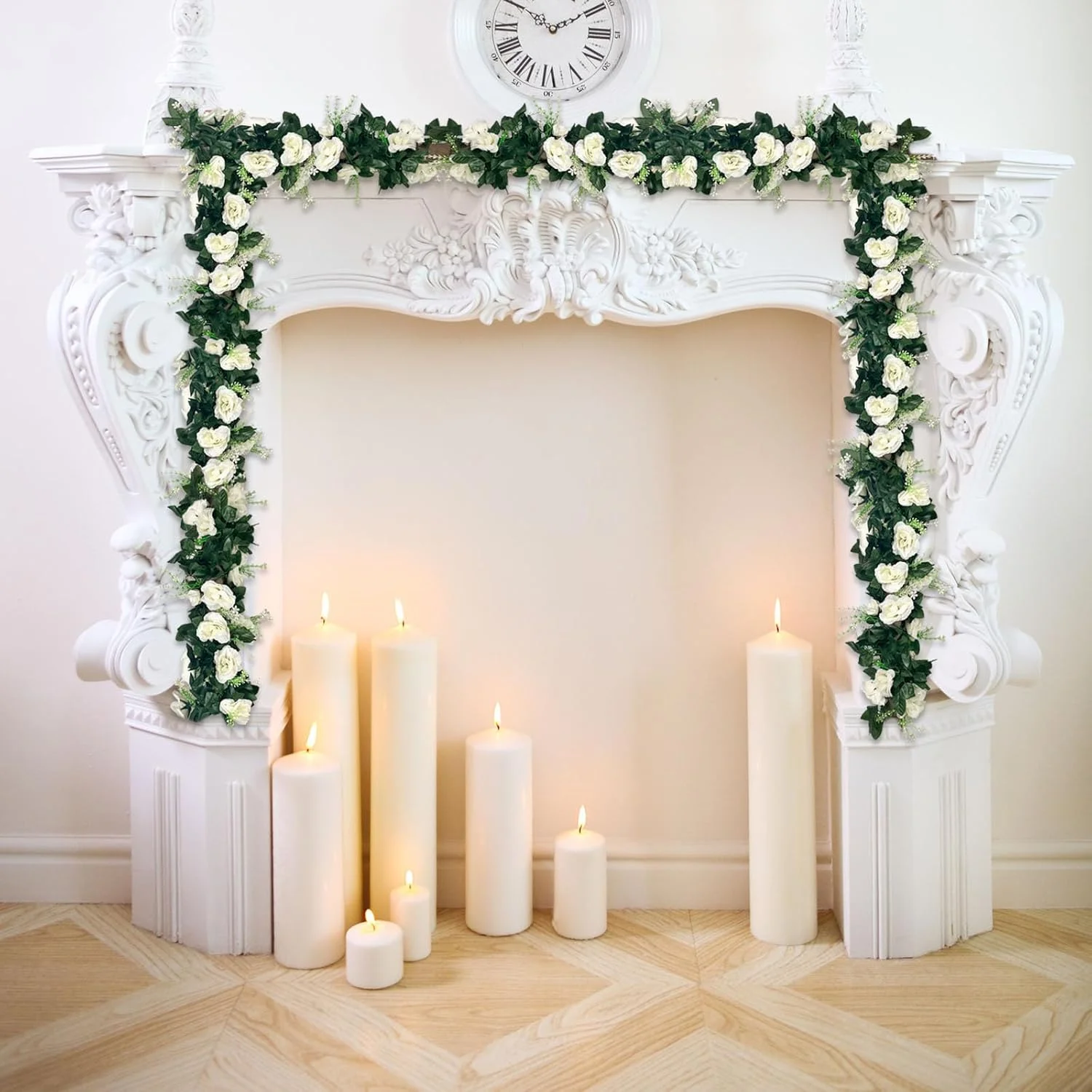 4 عدد ریسه گل رز سفید 8.5 متری، تاک گل مصنوعی، گل های تاک مصنوعی، ریسه آویز گل رز برای مهمانی عروسی، باغ، میز اتاق، کریسمس، دکور پس زمینه دیوار طاق 4 عدد ریسه گل رز سفید 8.5 متری، تاک گل مصنوعی، گل های تاک مصنوعی، ریسه آویز گل رز برای مهمانی عروسی، باغ، میز اتاق، کریسمس، دکور پس زمینه دیوار طاق