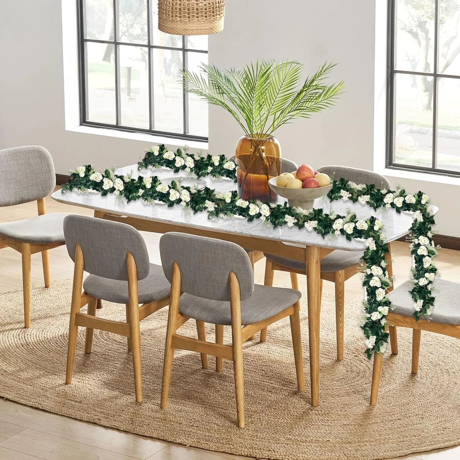 4 عدد ریسه گل رز سفید 8.5 متری، تاک گل مصنوعی، گل های تاک مصنوعی، ریسه آویز گل رز برای مهمانی عروسی، باغ، میز اتاق، کریسمس، دکور پس زمینه دیوار طاق 4 عدد ریسه گل رز سفید 8.5 متری، تاک گل مصنوعی، گل های تاک مصنوعی، ریسه آویز گل رز برای مهمانی عروسی، باغ، میز اتاق، کریسمس، دکور پس زمینه دیوار طاق