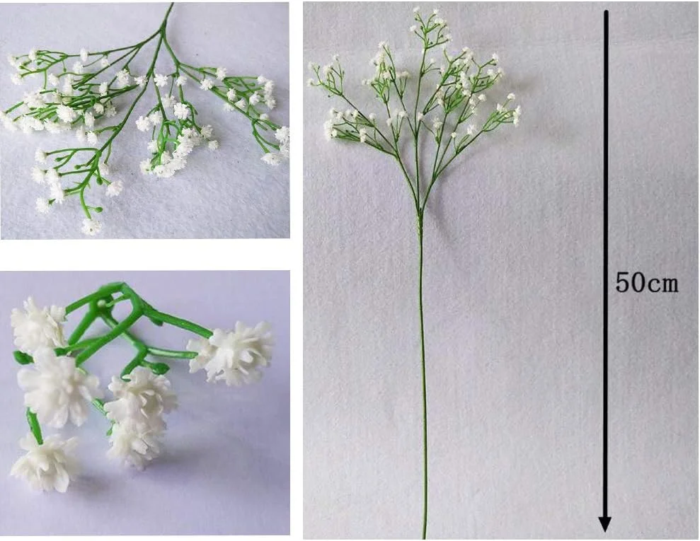 Flow.month 5 شاخه گل مصنوعی، گل های مصنوعی ابریشمی پلاستیکی گل عروس مصنوعی واقعی، چیدمان گل، دکوراسیون عروسی، تزیین میز (سفید) Flow.month 5 شاخه گل مصنوعی، گل های مصنوعی ابریشمی پلاستیکی گل عروس مصنوعی واقعی، چیدمان گل، دکوراسیون عروسی، تزیین میز (سفید)
