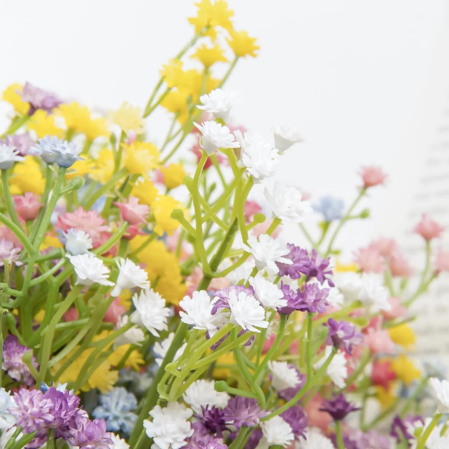 گل های مصنوعی بیبی برث GHAKKE، 25 شاخه، ترکیبی از گل های ژیپسوفیلا با لمس واقعی، مناسب برای تزئین جشن عروسی و منزل گل های مصنوعی بیبی برث GHAKKE، 25 شاخه، ترکیبی از گل های ژیپسوفیلا با لمس واقعی، مناسب برای تزئین جشن عروسی و منزل