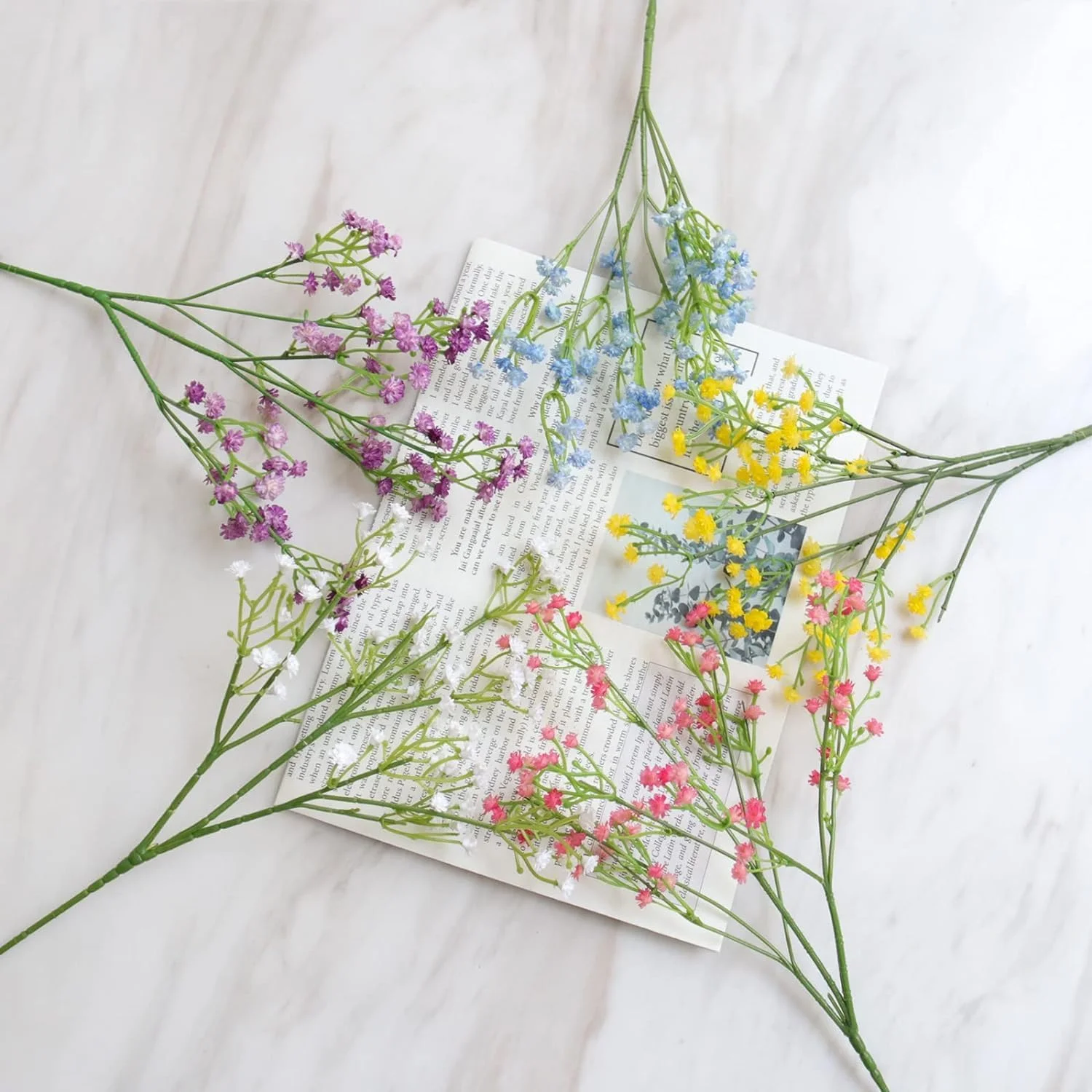 گل های مصنوعی بیبی برث GHAKKE، 25 شاخه، ترکیبی از گل های ژیپسوفیلا با لمس واقعی، مناسب برای تزئین جشن عروسی و منزل گل های مصنوعی بیبی برث GHAKKE، 25 شاخه، ترکیبی از گل های ژیپسوفیلا با لمس واقعی، مناسب برای تزئین جشن عروسی و منزل