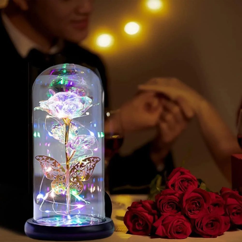 گل رز جاودان Goodern Galaxy Rose Beauty and The Beast، هدیه ای برای زنان، ماندگار در گنبد شیشه ای، گل رز مصنوعی هدیه ای برای معشوق، روز ولنتاین، روز مادر، تولد، تزئینات جشن عروسی گل رز جاودان Goodern Galaxy Rose Beauty and The Beast، هدیه ای برای زنان، ماندگار در گنبد شیشه ای، گل رز مصنوعی هدیه ای برای معشوق، روز ولنتاین، روز مادر، تولد، تزئینات جشن عروسی